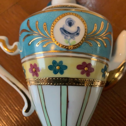 Τσαγιέρα πορσελάνης Leonardo collection χειροποίητη σαν καινούργιο με φύλλα χρυσού