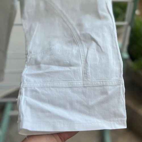 Claudia Sträter vintage cotton capri pants, white