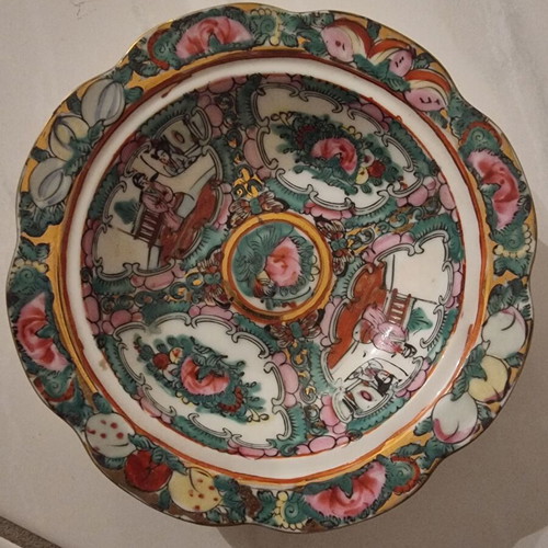 Satsuma Porcelain Set 4 pieces Famille Rose