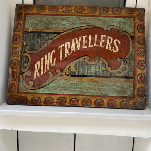 Brooks Ring Traveller Vintage Διαφημιστική Ξύλινη Ζωγραφική Σαν Καινούργιο