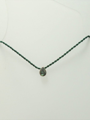 Silver 925 pendant with shell and silk cord new