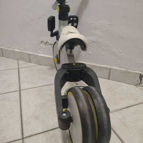 Momi Loris 4-in-1 balance bike used, gray yellow with horn