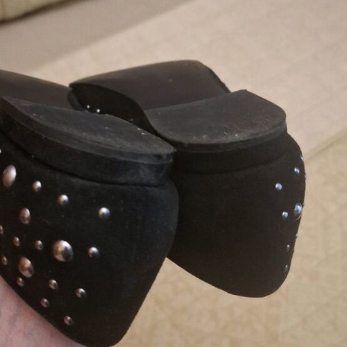 Arte Piedi suede black moccasins like new with studs size 39