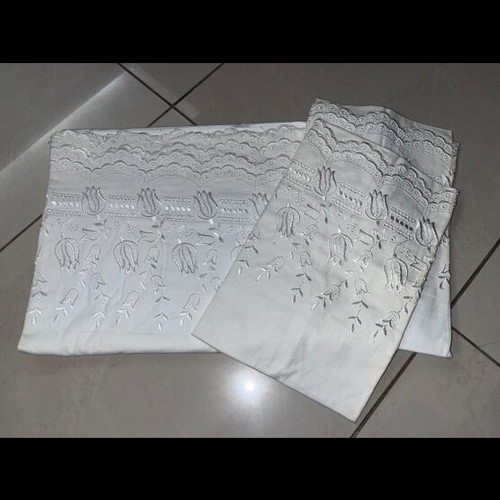 Luxury embroidered bed sheets new, handmade top sheet with pillowcases