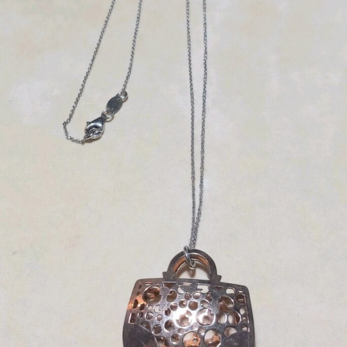 Silver and rose gold necklace