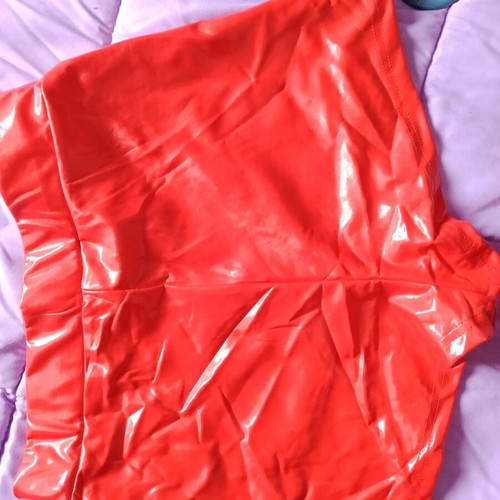 Red shiny shorts new