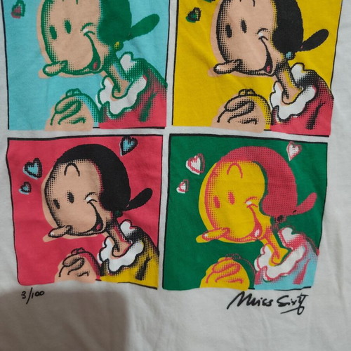Miss Sixty 2008 numbered vintage tank top with Olive Oyl pop art