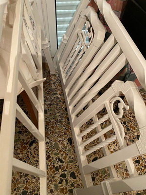 Vintage bed used, approximately 125x186 cm