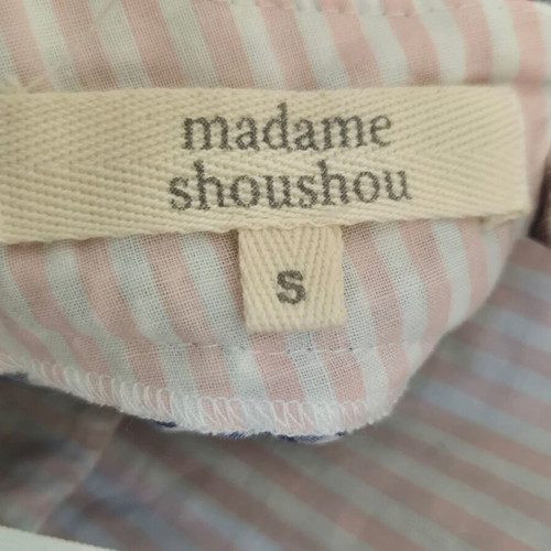 Madame Shoushou dress like new with pockets and ribbons, white-blue, size S