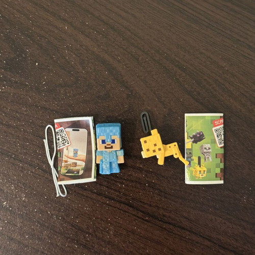 Kinder Joy Minecraft figures, like new, pack of 2