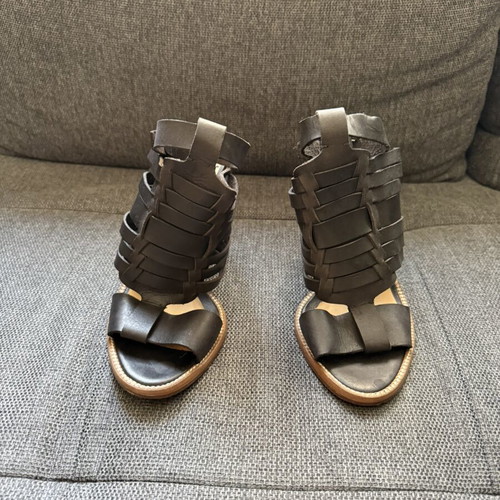 Polo Ralph Lauren women's leather high heels like new, size 40, black and brown