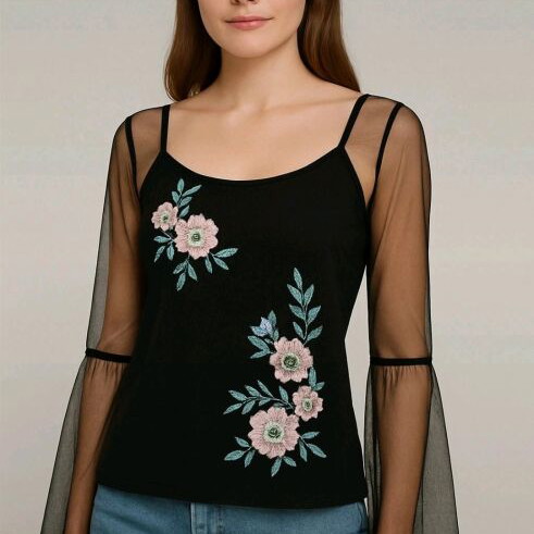 Hollister All Day Top transparent with built-in strap new