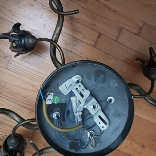 Ceiling lights pair of two 8-light fixtures like new