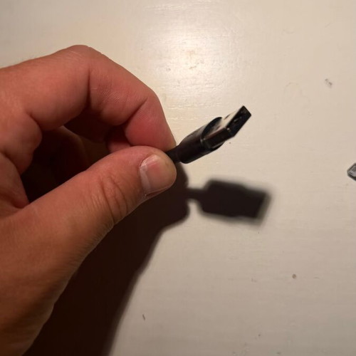 Fabric USB to Lightning Charging Cable like new, black