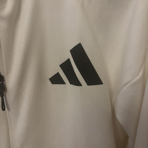 Adidas Performance white hoodie jacket, medium