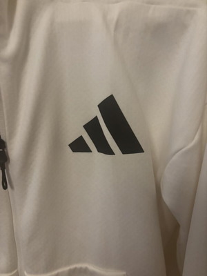 Adidas Performance white hoodie jacket, medium