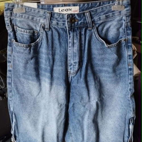 Men's denim bermuda shorts YX-3559 new, wide leg, blue