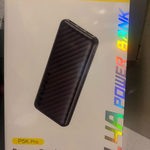 Awei P5K Pro Power Bank 10000mAh with Dual USB and Fast Charge 2.4A