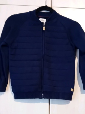 Children's blue cotton Zara cardigan like new, 8 years old with quilting
