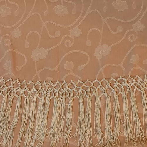 Beige scarf with fringes like new