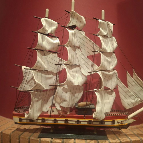 Wooden Decorative Sailing Ship like new, three-masted frigate
