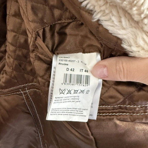 Milestone brown shearling-style coat like new