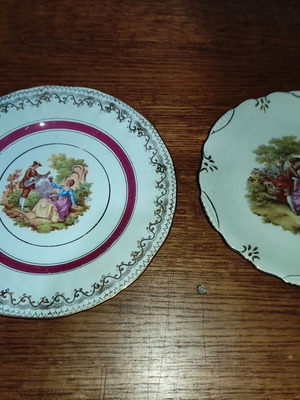 Fragonard Collectible Plates Set of 2, Keramikos Vintage Porcelain, Like New