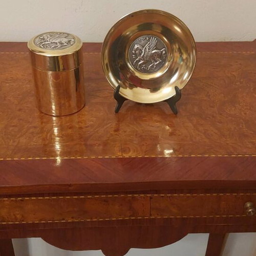 Ilias Lalaounis Pegasus Set vintage solid brass and silver 900