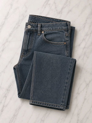 Men's F16 jeans used, size 30, dark denim with brown stitching