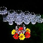  Συλλογή κηροπήγια 12 τμ. Kosta Boda "Sunflower" Art by Goran Warff Sweden full lead crystal 70'