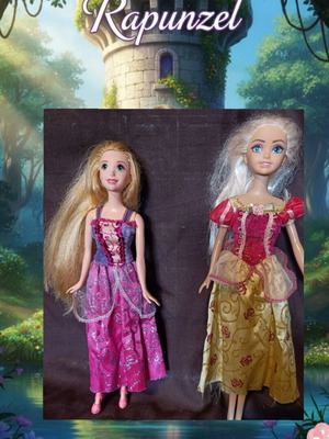 Αυθεντική κούκλα Rapunzel Disney Princess Mattel 2006 μεταχειρισμένη με δώρο άλλη κούκλα πριγκίπισσα