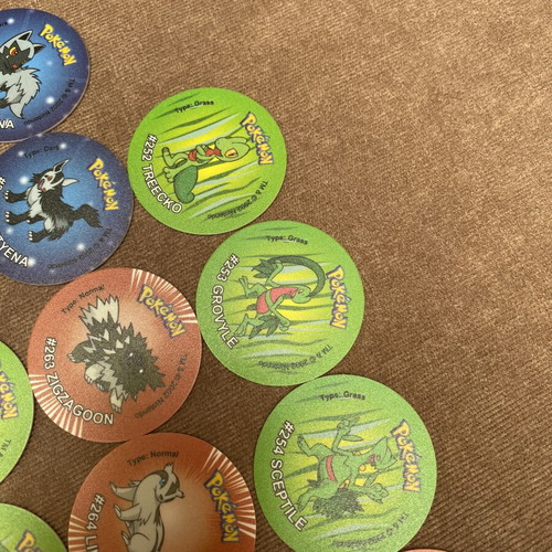 Pokemon Hoenn Tazos complete set used with rare Deoxys and Castform forms
