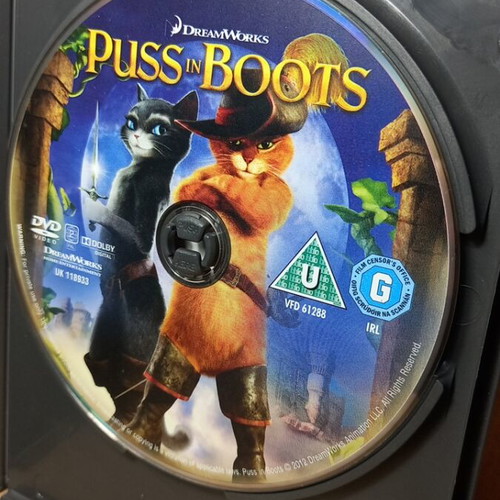 Puss in Boots DVD used with English subs
