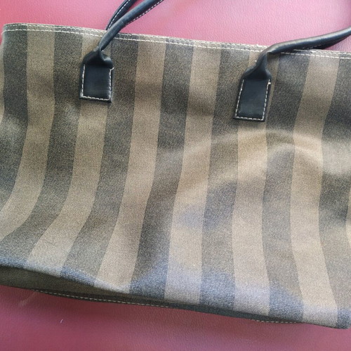 Shoulder bags like new, set of 2, canvas and synthetic