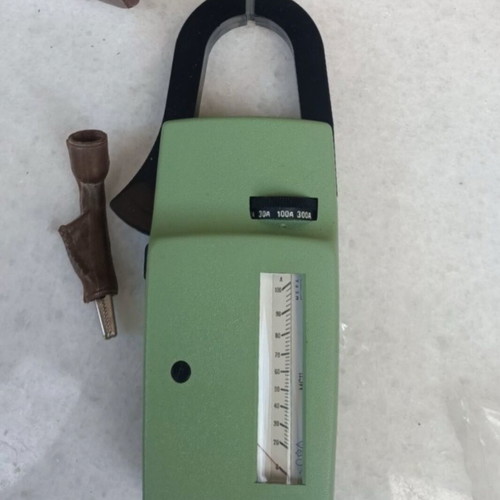 Analog Ammeter AC 30/100/300A with Leather Case vintage collectible