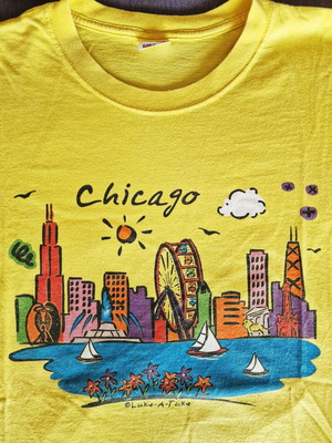 T-shirt Chicago used, yellow, size L