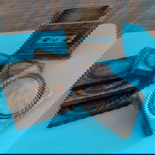 Σετ οργάνωσης γραφείου vintage 3τμχ μεταχειρισμένο με ξύλινα στοιχεία