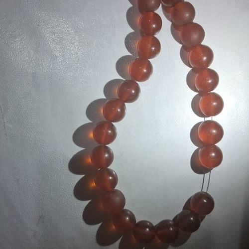Amber worry beads like new, handmade with 27 round beads