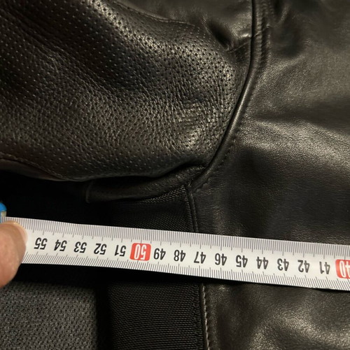 Dainese Black Leather Motorcycle Jacket used, size 46