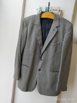 Johnstons of Elgin jacket 100% cashmere pied‑de‑poule new, oversized