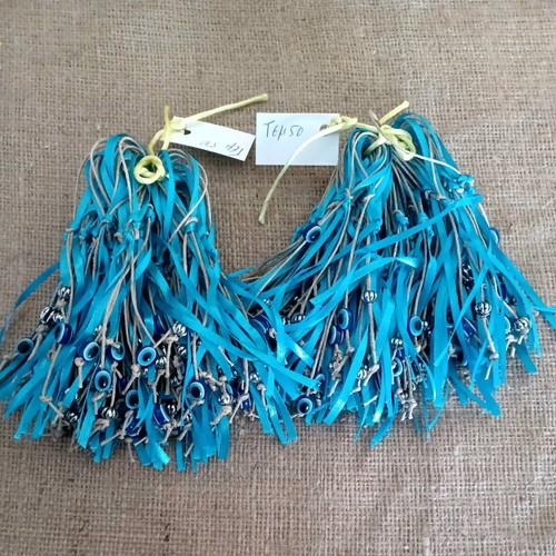 Baptism martyrika bracelets pack of 100 with metal and eye beads