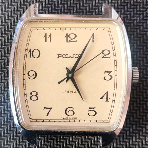 Raketa and Poljot Russian mechanical wristwatches used, white and silver