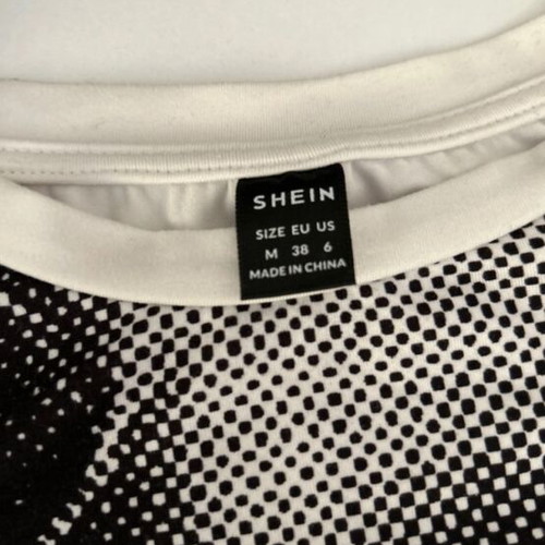 White blouse with design like new, size S