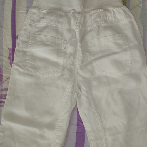 Trybeyond fabric pants like new, white, size 128, age 8, cool and comfortable