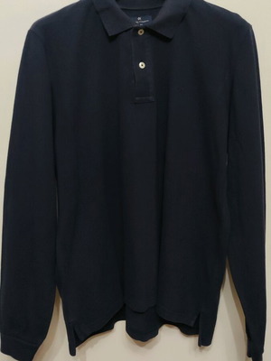 Polo long-sleeve shirt Oxford Company used, size L, blue