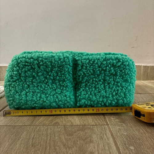 Topshop green bouclé textured handbag like new