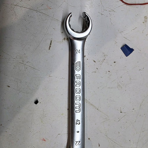 Facom flare nut wrenches set with 15° angle 8-24mm used