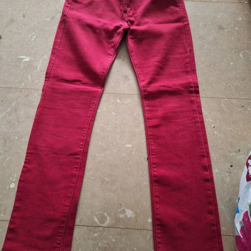 Women's red jeans like new, size L