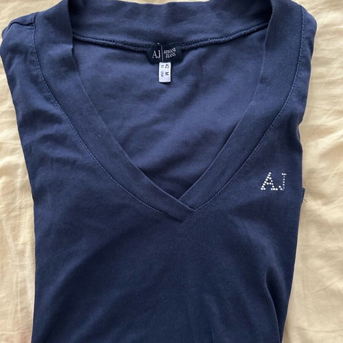 Armani Jeans blouse used, blue, size M with long sleeves