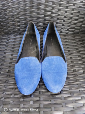 Kurt Geiger ballerinas used, size 40, natural suede, blue